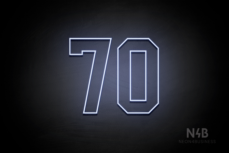 Number "70" (Details font) - LED neon sign