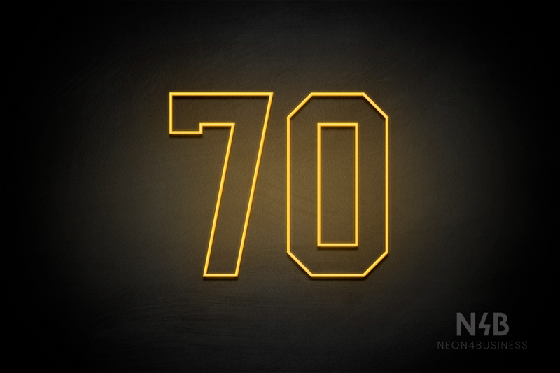 Number "70" (Details font) - LED neon sign