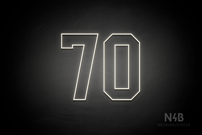 Number "70" (Details font) - LED neon sign
