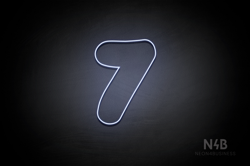Number "7" (Fabeka font) - LED neon sign