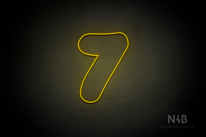 Number "7" (Fabeka font) - LED neon sign