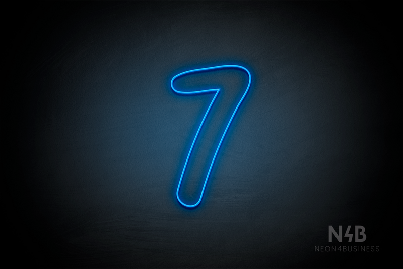 Number "7" (Queen font) - LED neon sign