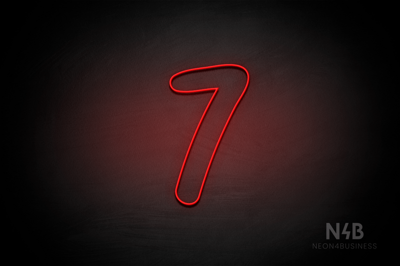 Number "7" (Queen font) - LED neon sign