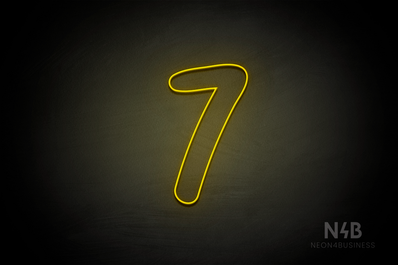 Number "7" (Queen font) - LED neon sign