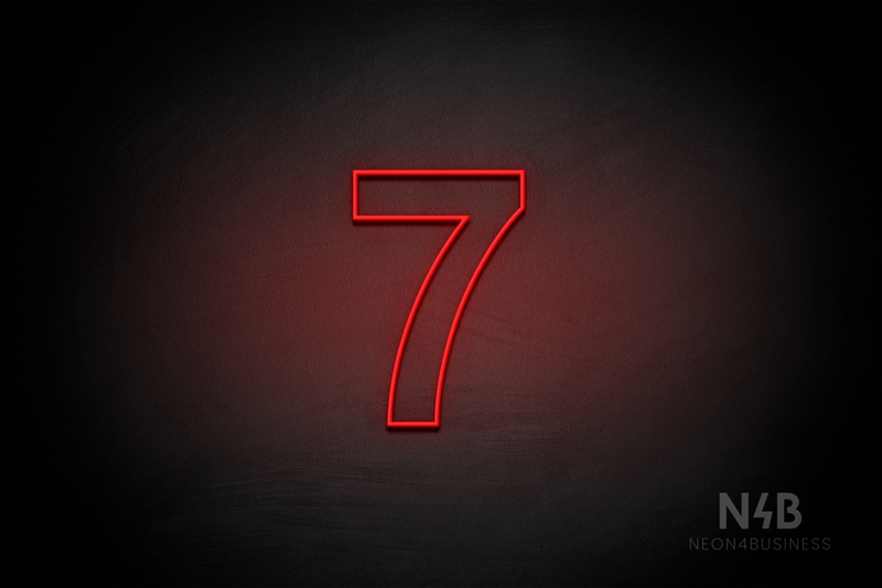 Number "7" (Arial font) - LED neon sign