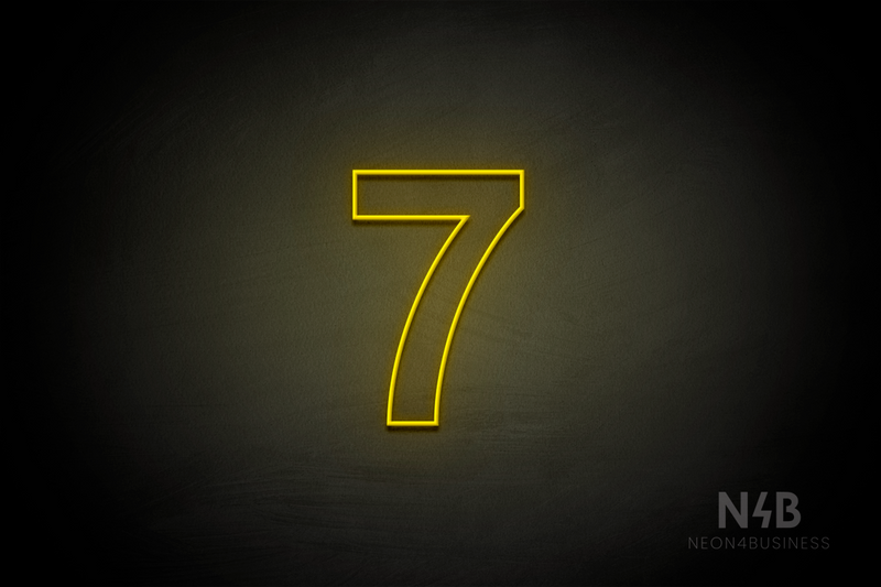 Number "7" (Arial font) - LED neon sign