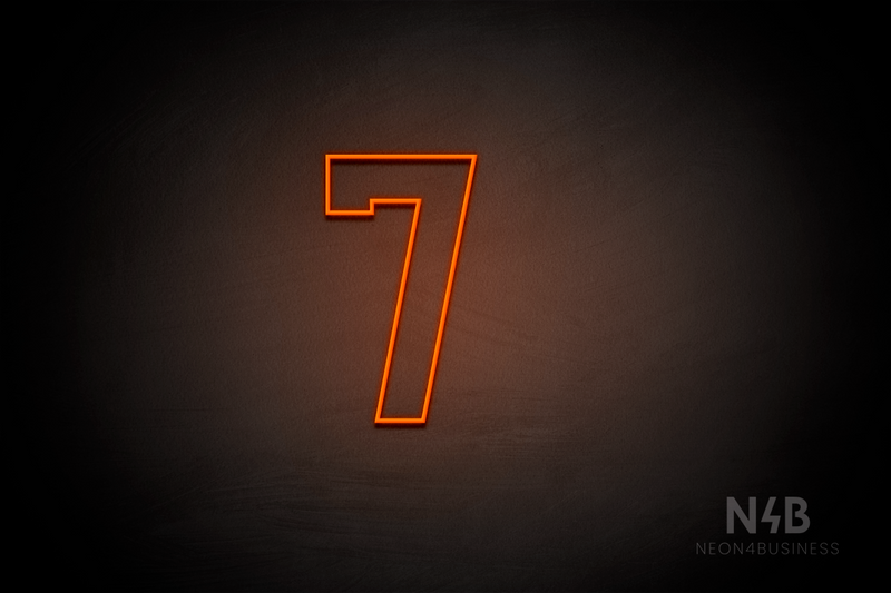 Number "7" (Details font) - LED neon sign