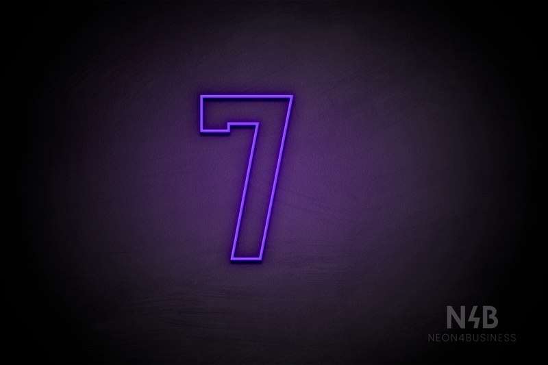 Number "7" (Details font) - LED neon sign