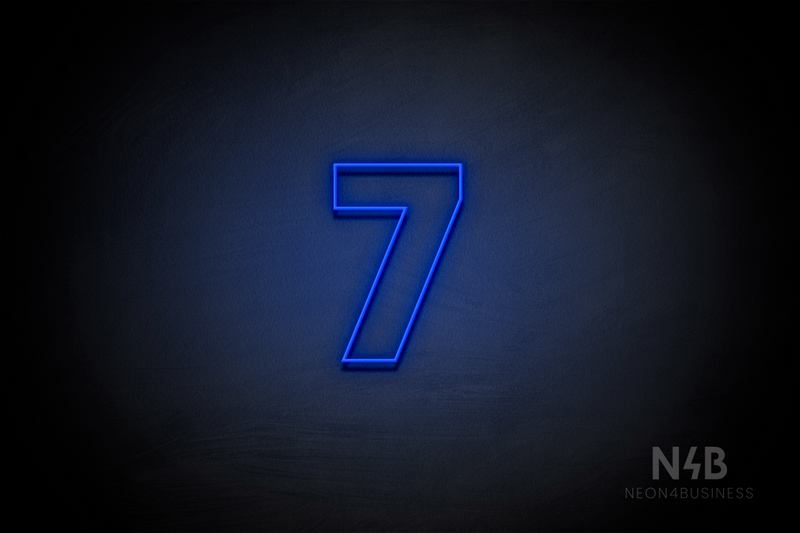 Number "7" (Roletta font) - LED neon sign