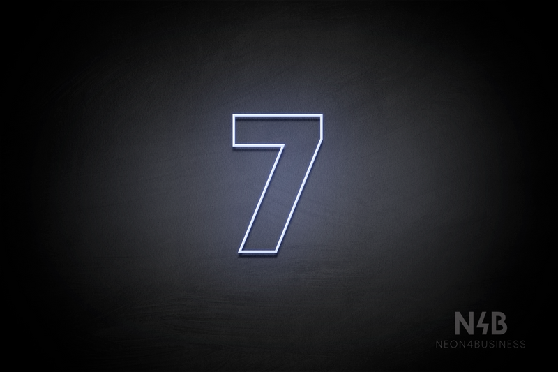 Number "7" (Roletta font) - LED neon sign
