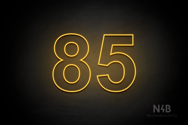 Number "85" (Arial font) - LED neon sign