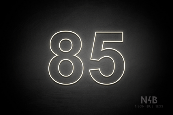 Number "85" (Arial font) - LED neon sign