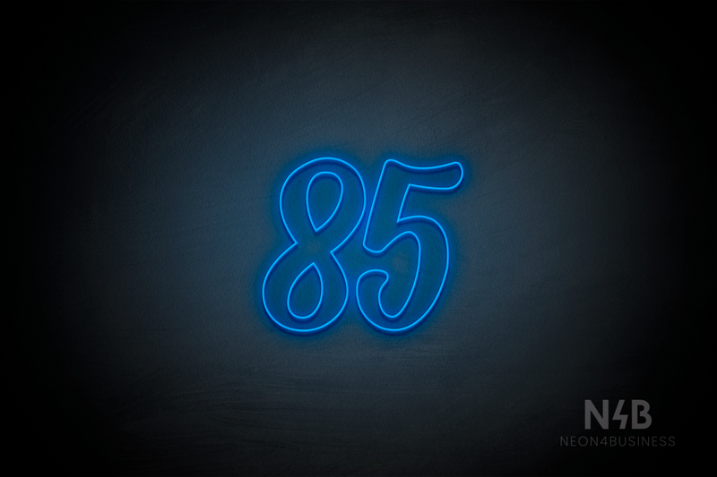 Number "85" (Charming font) - LED neon sign