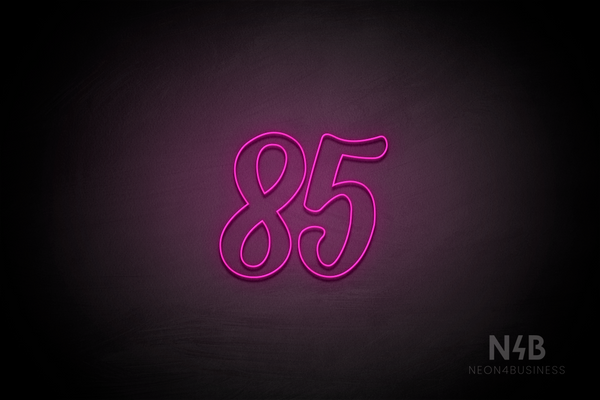 Number "85" (Charming font) - LED neon sign