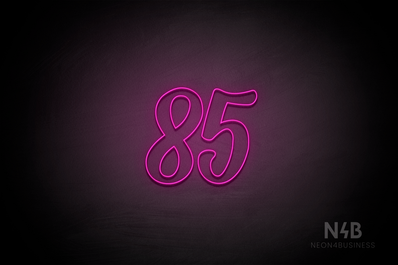 Number "85" (Charming font) - LED neon sign