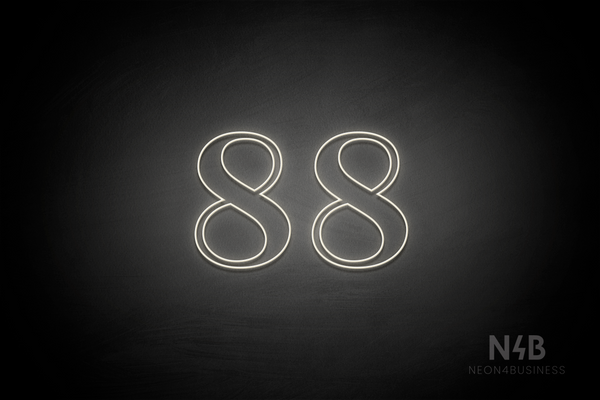 Number "88" (World font) - LED neon sign