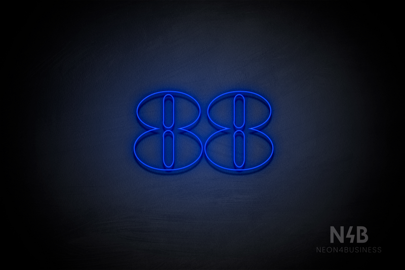 Number "88" (Bodoni Libre font) - LED neon sign