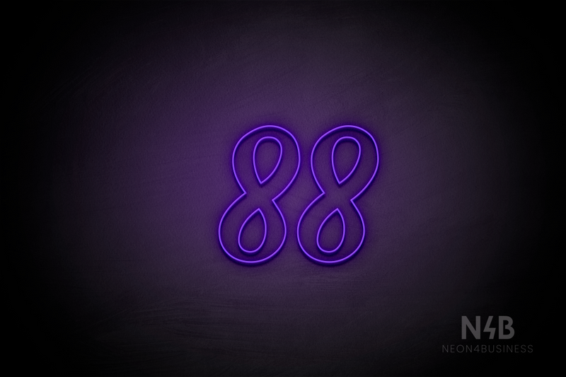 Number "88" (Charming font) - LED neon sign