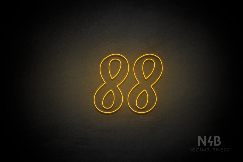 Number "88" (Charming font) - LED neon sign