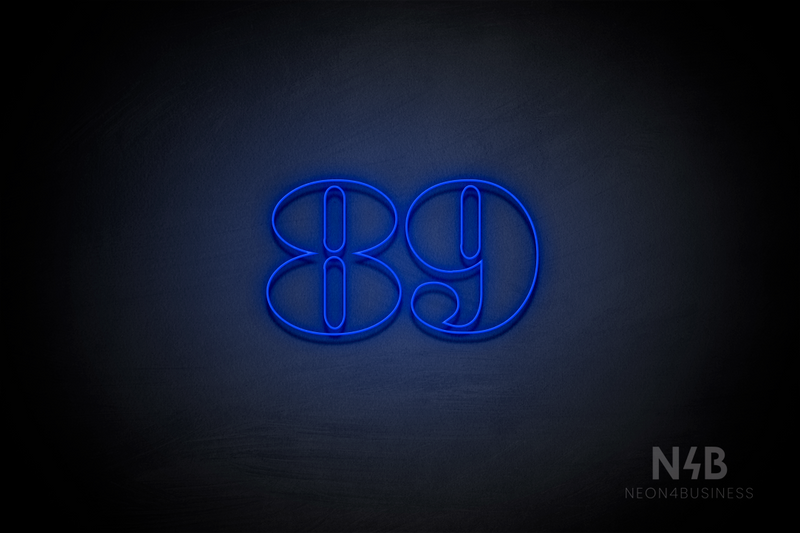 Number "89" (Bodoni Libre font) - LED neon sign