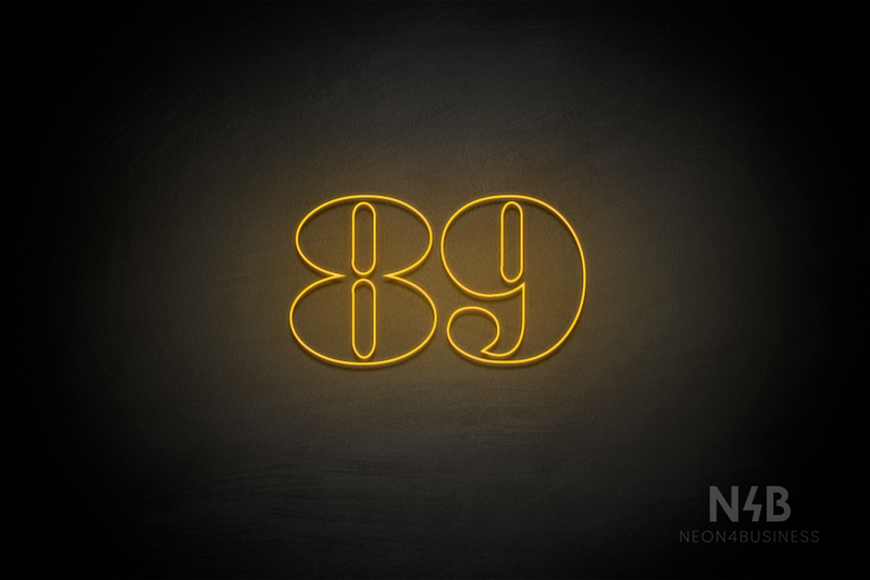 Number "89" (Bodoni Libre font) - LED neon sign