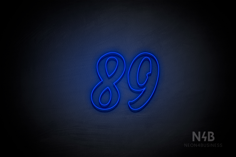Number "89" (Charming font) - LED neon sign