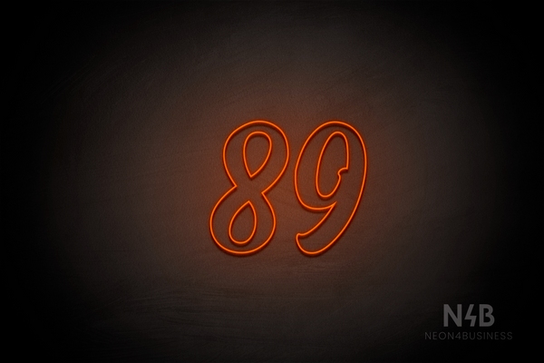 Number "89" (Charming font) - LED neon sign