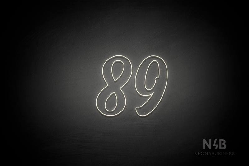 Number "89" (Charming font) - LED neon sign