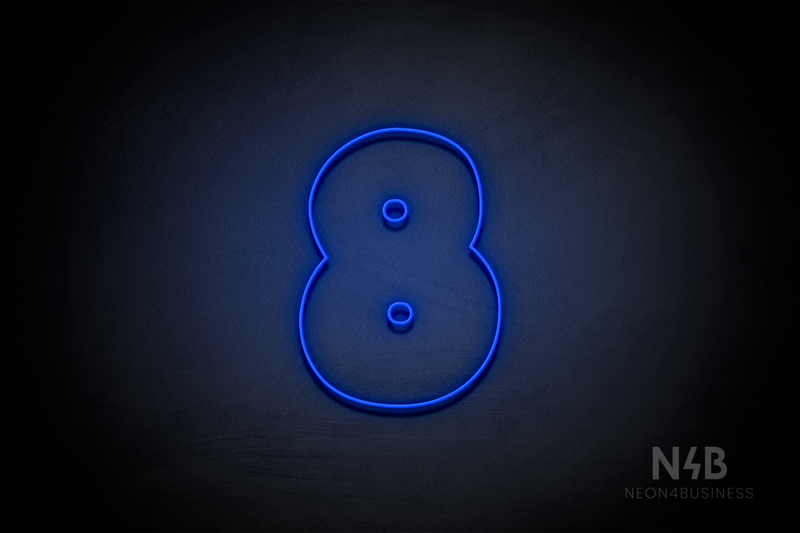 Number "8" (Fabeka font) - LED neon sign