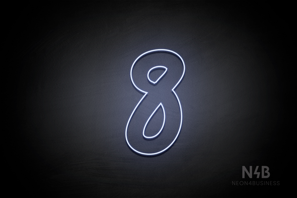 Number "8" (Queen font) - LED neon sign