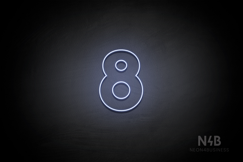 Number "8" (Roletta font) - LED neon sign