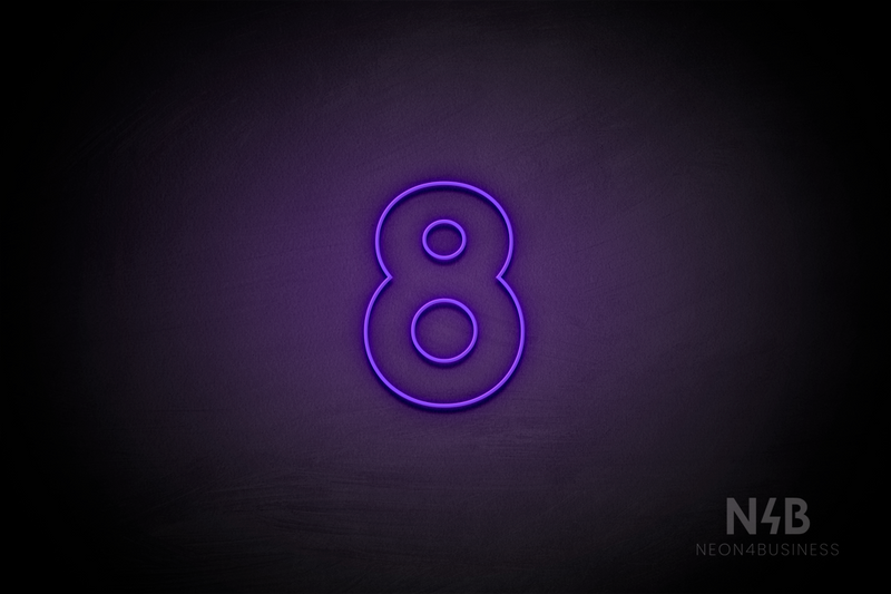 Number "8" (Roletta font) - LED neon sign