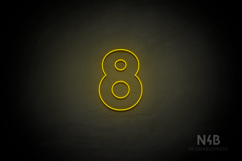 Number "8" (Roletta font) - LED neon sign