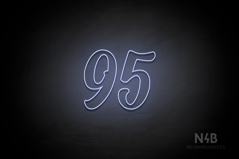 Number "95" (Charming font) - LED neon sign