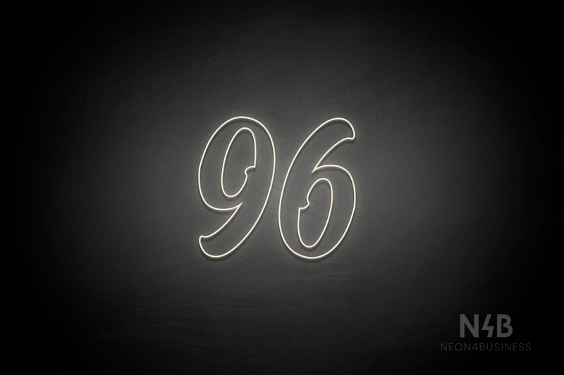 Number "96" (Charming font) - LED neon sign