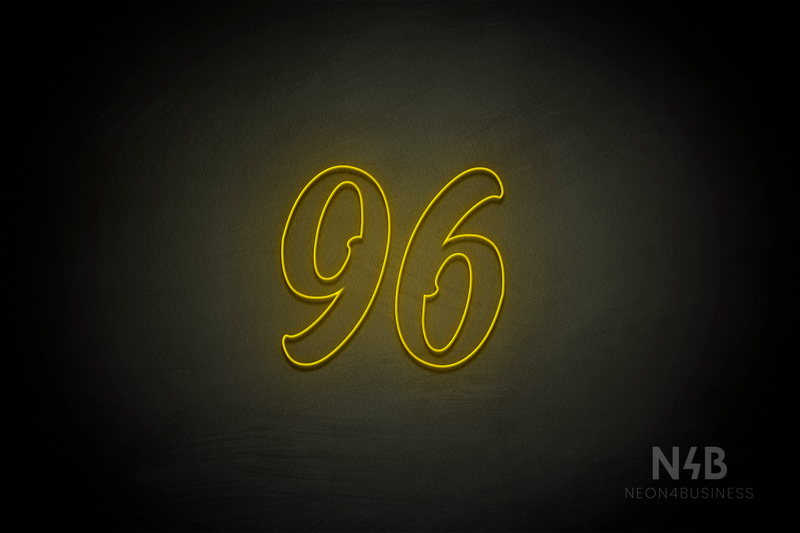 Number "96" (Charming font) - LED neon sign