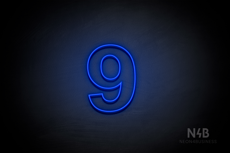 Number "9" (Arial font) - LED neon sign