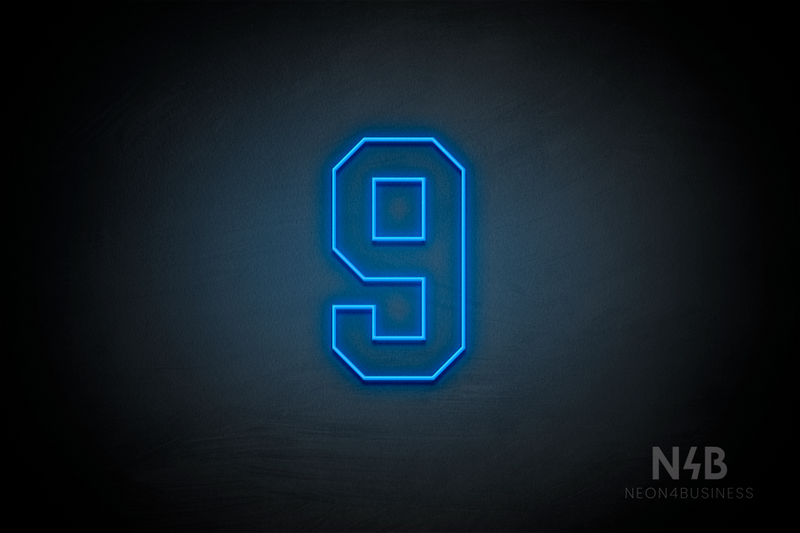 Number "9" (Details font) - LED neon sign