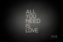 "ALL YOU NEED IS LOVE" (Custom font) - LED neon sign