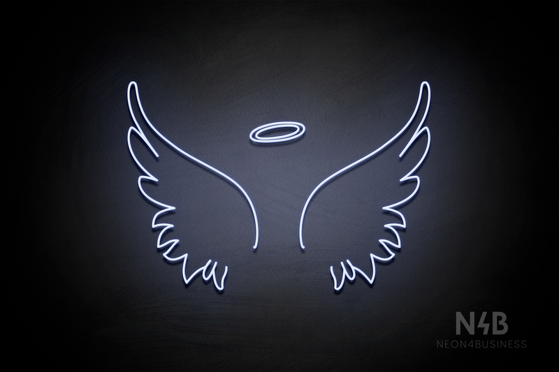Angel Wings and Halo - LED neon sign