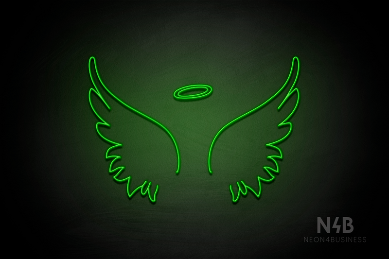 Angel Wings and Halo - LED neon sign