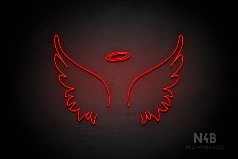 Angel Wings and Halo - LED neon sign