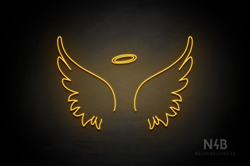 Angel Wings and Halo - LED neon sign