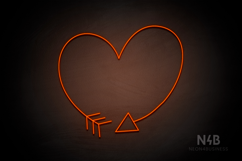 Arrow Heart - LED neon sign