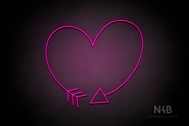 Arrow Heart - LED neon sign