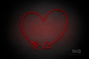 Arrow Heart - LED neon sign