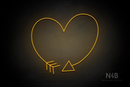 Arrow Heart - LED neon sign