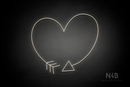 Arrow Heart - LED neon sign