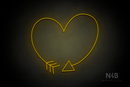 Arrow Heart - LED neon sign
