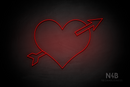 Arrowed Heart - LED neon sign